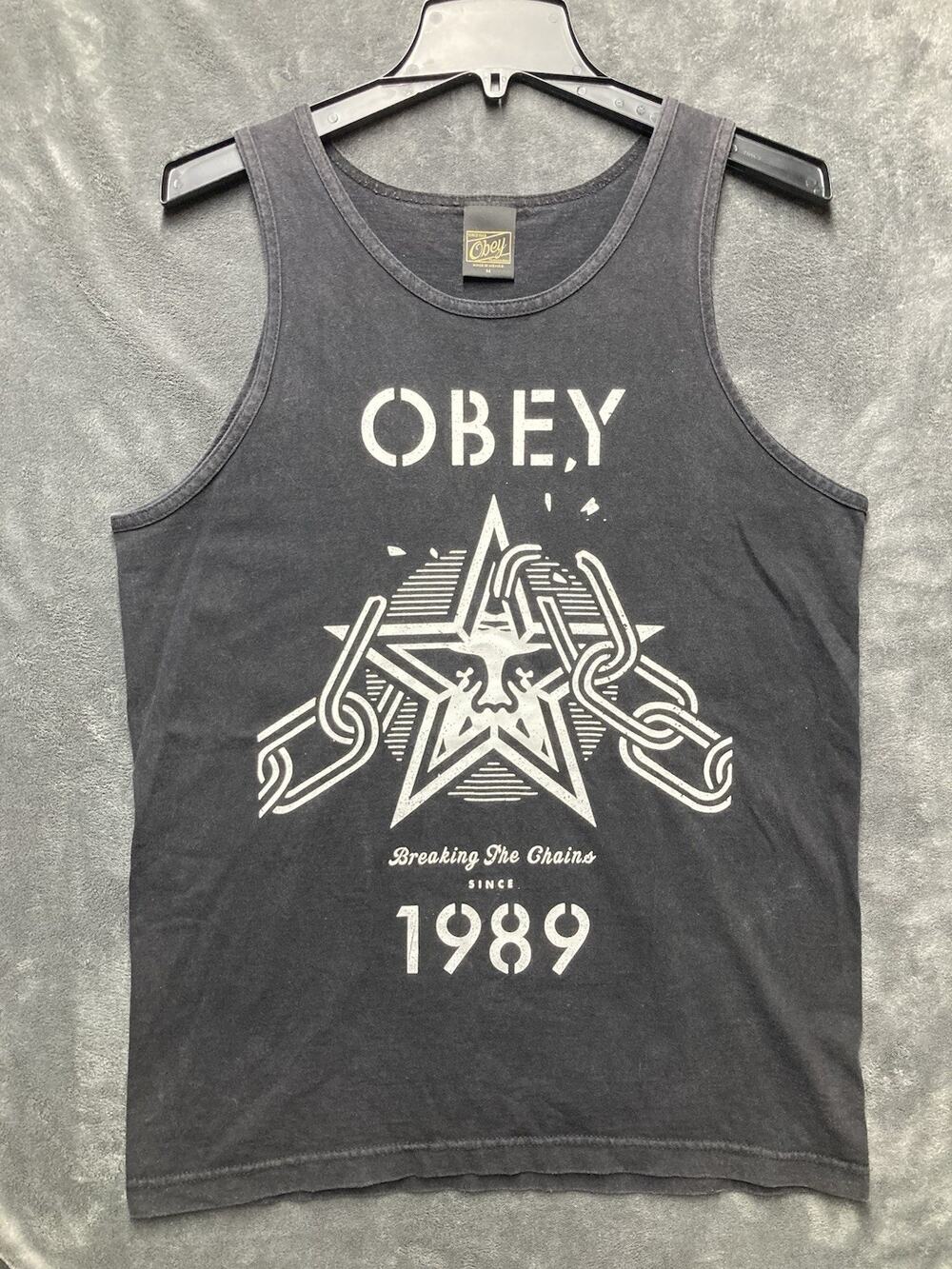 Obey Tank Top Men’s “Breaking The Chains” Graphic Sleeveless Skate Streetwear M